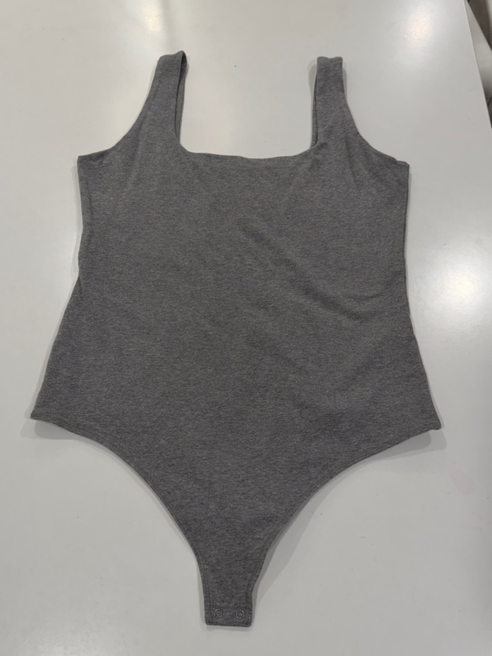 Abercrombie & Fitch Charcoal Gray Tank One-Piece Bodysuit | Basics | Size XL